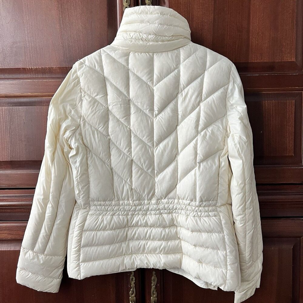 Vince Camuto Puffer Zip-Up Jacket Winter Coat Cream Ivory Off-White Women's XL - Picture 4 of 8
